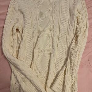Sonoma Cream Cable Knit Sweater